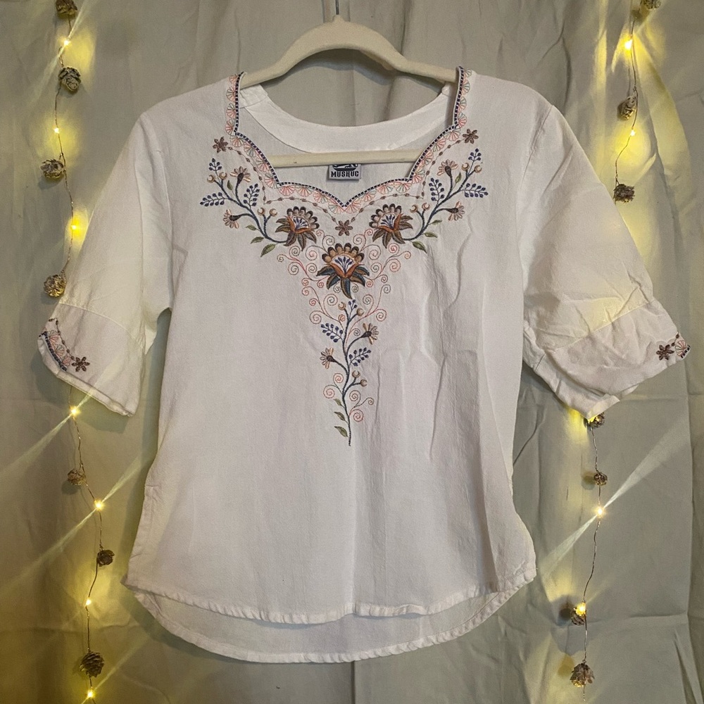 Boho Embroidered Blouse